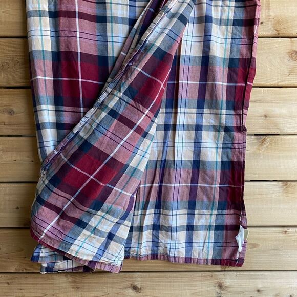 Pottery Barn Teen Plaid Bed Flat Top Sheet - Picture 1 of 5